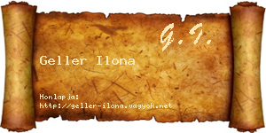 Geller Ilona névjegykártya