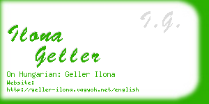 ilona geller business card